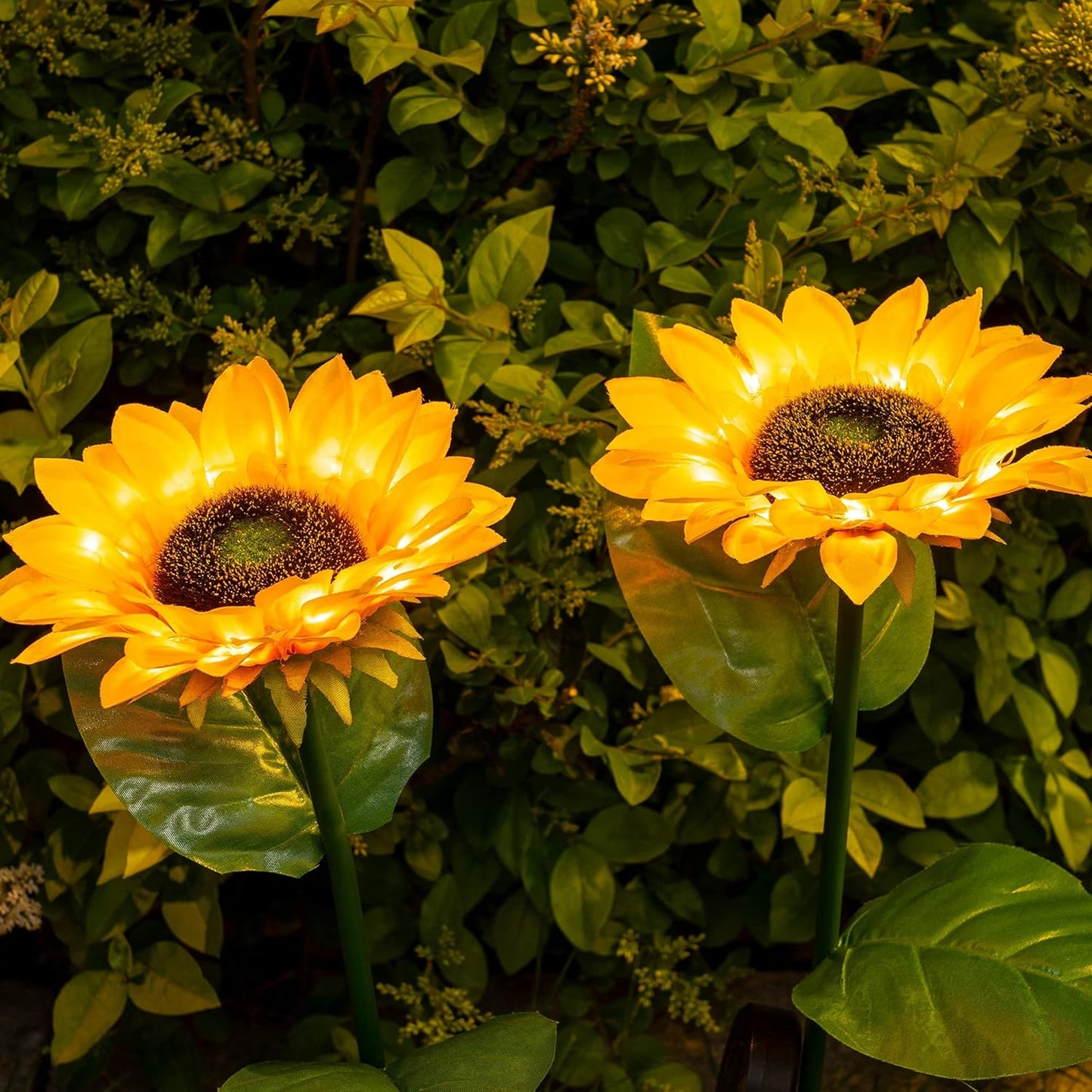 2-Pack Sunflower Garden Light - Waterproof Solar LED Garden Lights for Pathway Patio