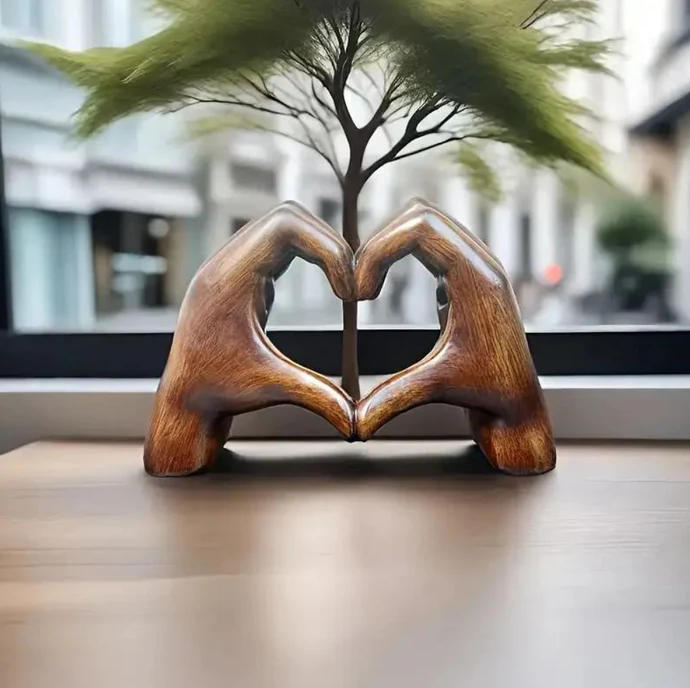 Heart Gesture Statue