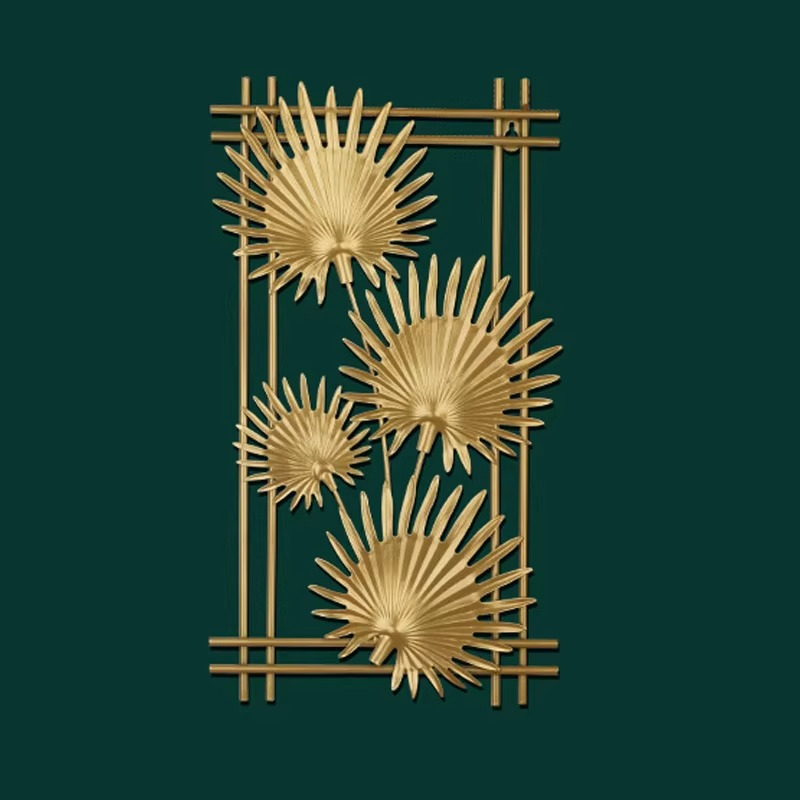 Modern Gold Leaf Metal Wall Art – Where Nature Meets Modern Elegance
