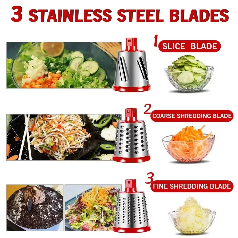 Kitchen Vegetable Slicer, Rotary Cheese Grater
