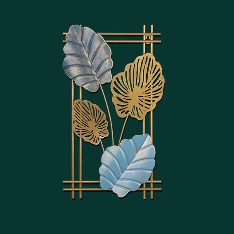 Modern Gold Leaf Metal Wall Art – Where Nature Meets Modern Elegance