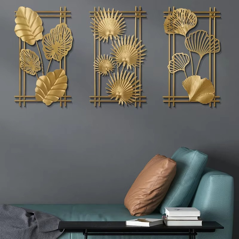 Modern Gold Leaf Metal Wall Art – Where Nature Meets Modern Elegance