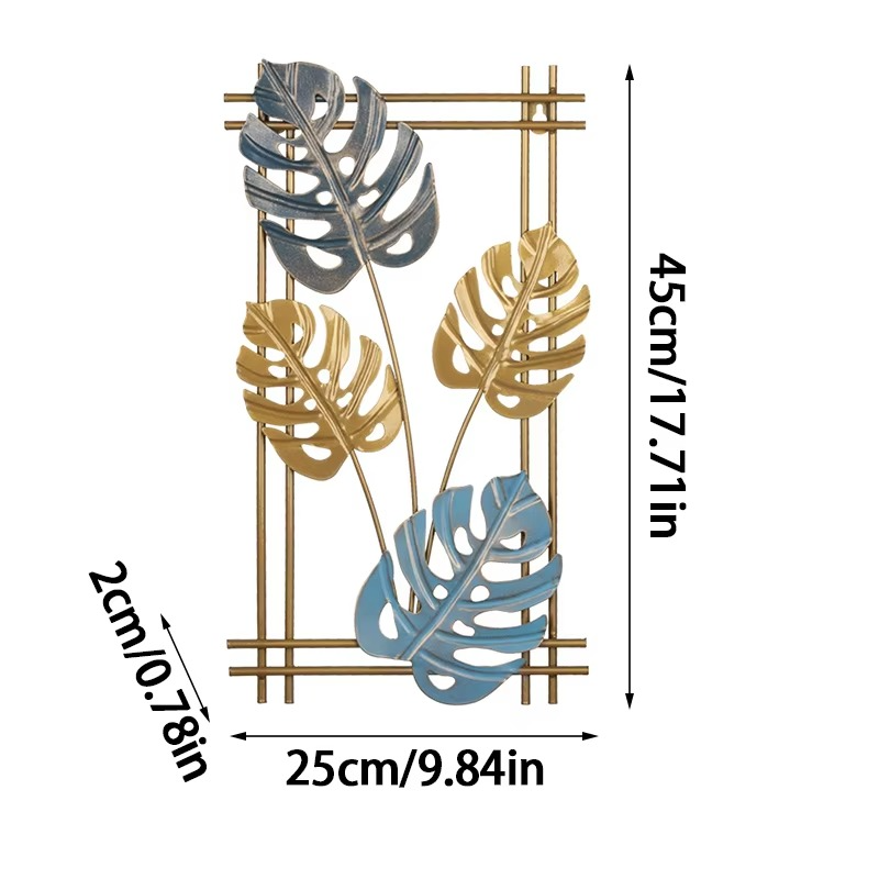 Modern Gold Leaf Metal Wall Art – Where Nature Meets Modern Elegance
