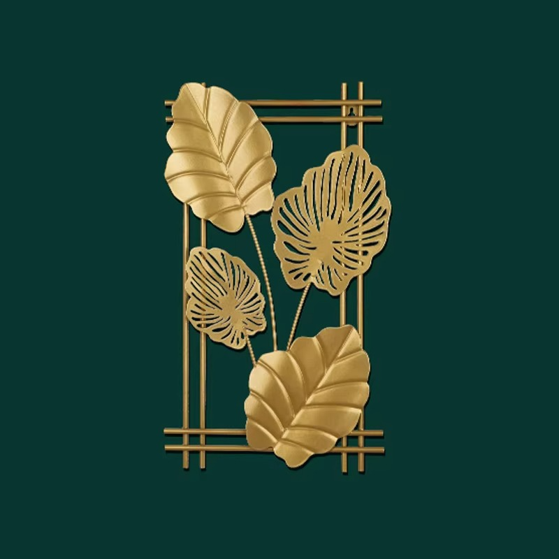 Modern Gold Leaf Metal Wall Art – Where Nature Meets Modern Elegance